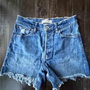 Abercrombie & Fitch Frayed Hem Jean Shorts